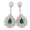 18k Diamond Emerald Chandelier EarringsÂ 