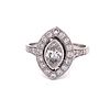 Platinum Diamond Marquise Engagement Ring