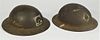 Two 26th "Yankee Division" Painted Helmets