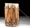 19th C. Native American Cochiti Wood & Hide Drum