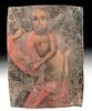 19th C. Mexican Painted Tin Retablo - St. Jerome
