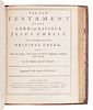 [BIBLE, in English]. The Holy Bible, containing the Old and New Testaments. Cambridge: John Archdeacon, 1769.