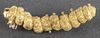 18K Yellow Gold Diamond Caterpillar Brooch / Pin