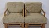 Midcentury Pair Of Arm Chairs With Lams Wool