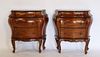 An Antique Pair Of Italian Bombe Commodes.