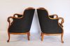 A Fine Quality Pair Of Antique Chairs With Swan
