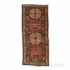 South Caucasian Long Rug with "Chajli" Design, c. 1870, 9 ft. 2 in. x 4 ft.