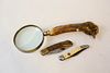 Magnifying Glass and Two Pocket Knives