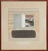Shearly Grode (1925-2003, New Orleans), "Abstract Composition", 20th c., mixed media on paper, signed mid-right, presented in a wood frame, H.- 12 1/2