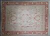 Oushak Carpet, 8' 8 x 11' 8. Provenance: Property from the Collection Of Nicholas Burke (1834-1905), located at 5809 St. Charles Ave. (The Wedding Cak
