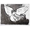 MARC CHAGALL, The Universal Declaration of Human Rights, Signed on plate, Lithography 402 / 1000, 6.2 x 7.4" (16 x 19 cm), Certificate