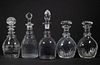 (5) CRYSTAL DECANTERS