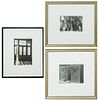 Eugenia Uhl (New Orleans), Group of Three Photographs, "New York," "Adobe House" and "Stained Glass Entryway, 1994, signed, silver gelatin prints, eac