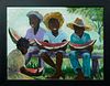 Southern School, "Watermelon Picnic," 20th c., oil on canvas board, unsigned, presented in a black frame, H.- 17 3/4 in., W.- 24 in., Framed H.- 20 3/