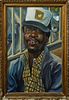Justin Forbes (1967-, California/New Orleans), "Portrait of a Man," 21st c., oil on canvas, unsigned, presented in a gilt frame, H.- 29 3/4 in., W.- 2