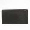 Hermes Citizen Twill Long Silk Inn Unisex Leather Bill Wallet (bi-fold) Dark Brown BF529175