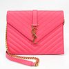 Saint Laurent 347548 Women's Leather Clutch Bag,Shoulder Bag Pink BF529146