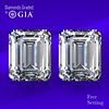 8.06 carat diamond pair Emerald cut Diamond GIA Graded 1) 4.02 ct, Color E, VVS2 2) 4.04 ct, Color F, VVS2. Unmounted. Appraised Value: $568,300 