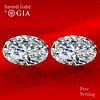 4.03 carat diamond pair Oval cut Diamond GIA Graded 1) 2.01 ct, Color D, VS2 2) 2.02 ct, Color D, VS2. Unmounted. Appraised Value: $105,900 