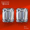 6.03 carat diamond pair Emerald cut Diamond GIA Graded 1) 3.03 ct, Color E, VVS1 2) 3.00 ct, Color F, VVS1. Unmounted. Appraised Value: $295,700 