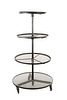 Wrought Iron & Mesh 4 Tier Etagere on Casters