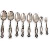 (8Pc) Sterling Silver Floral Set