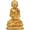 Chinese Carved Miniature Giltwood Buddha