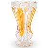 Yellow Crystal Cut Vase