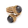 TIFFANY & CO., SCHLUMBERGER, YELLOW GOLD AND HEMATITE 'ACORN' RING