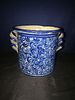 Blue and White Floral Style Flower Pot 