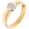 RING WITH DIAMONDS IN 18K YELLOW GOLD, TOUS 10 Brilliant cut diamonds ~0.06 ct. Weight: 4.0 g. Size: 7