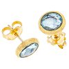 PAIR OF STUD EARRINGS WITH TOPAZ IN 18K YELLOW GOLD, MARCO BICEGO 2 Round cut tozapes ~2.50 ct. Weight: 2.6 g