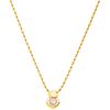 CHOKER AND PENDANT WITH DIAMOND IN 18K YELLOW GOLD 1 Brilliant cut diamond ~0.16 ct. Weight: 4.8 g