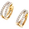 PAIR OF EARRINGS WITH DIAMONDS IN 14K YELLOW GOLD 36 Brilliant cut diamonds~0.72 ct. Weight: 8.0 g.