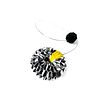 Virgola necklace - yellow and black and white