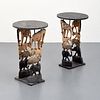 Pair of African Wildlife End Tables, Paige Rense Noland Estate