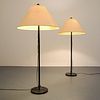 Pair of Bronze Floor Lamps, Manner of Alberto Giacometti, Paige Rense Noland Estate