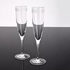 2 Tiffany & Co. Architectural Digest Champagne Glasses, Paige Rense Noland Estate