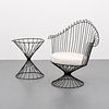 Mathieu Mategot Chair & Table/Ottoman