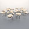 8 Pierre Jeanneret, Charlotte Perriand & Le Corbusier Dining Chairs