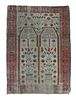 Antique Persian Senneh, 5’ x 6’10"