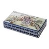 A CHINESE FAMILLE ROSE LANDSCAPE BOX WITH COVER