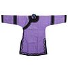 A PURPLE-GROUND EMBROIDERED LADY'S ROBE