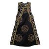 A BLACK-GROUND EMBROIDERED FLOWERS CHINESE WAISTCOAT