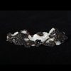 A BLACK AND WHITE JADE DRAGON BRUSH REST