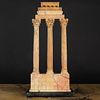 Italian Sienna Marble Model of the 'Temple of Castor and Pollux', After the Antique