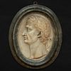 Italian Neoclassical Marble Profile Portrait of Roman Emperor Tiberius