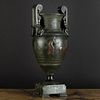 Italian Patinated Metal Krater-Form Vase, After the Antique