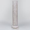 Granite Columnar Pedestal on an Associated Marble Base