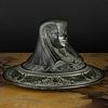 Egyptian Revival Bronze Canopic Form Inkwell